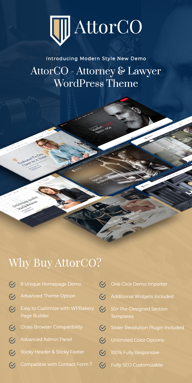 AttorCO – Attorney & Lawyers  WordPress Theme